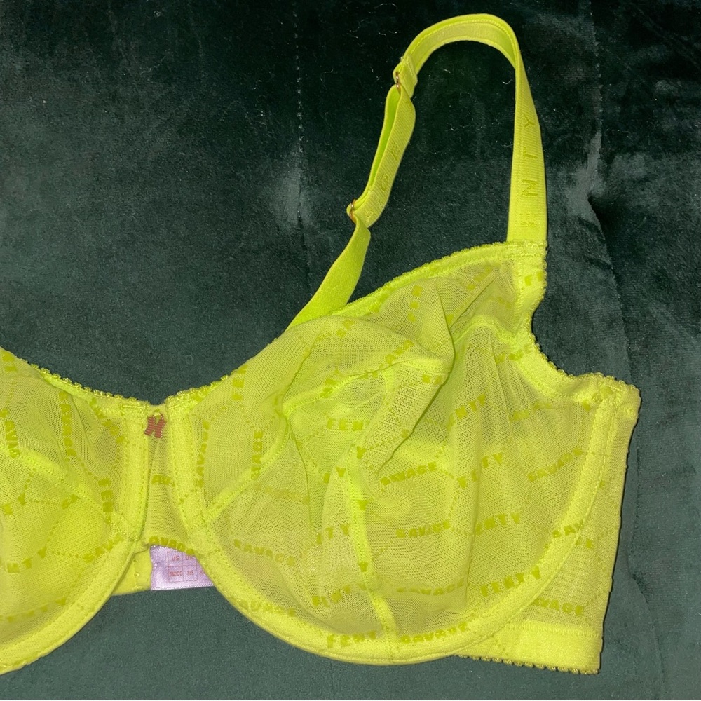 Savage Fenty Sheer Unlined Neon Bra